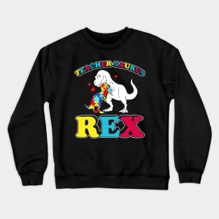 Teacher Dinosaur Crewneck Sweatshirt